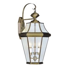 Livex Lighting 2361-01 Georgetown Outdoor Wall Lantern in Antique Brass 